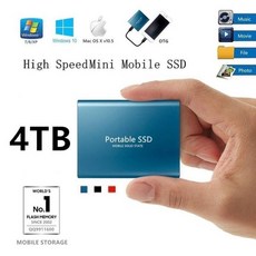 USB 3.14TB SSD 외장 하드 드라이브 모바일 솔리드 스테이트 디스크 휴대폰 노트북 고속 메모리 스틱, 01 파란_07 64T - cctv전용하드