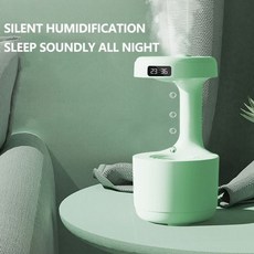 가열식 스테나 가습기 USB 충전식 초음파 안티 중력 800ML 공중 부양 워터 드롭 미스트 메이커 LED 디스플레이, 02 800ML Green