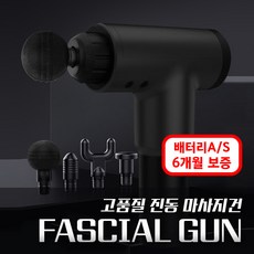 무선 진동 마사지건 항공배송 FASCIAL GUN 전동 마사지기 허리 목 어깨 안마기 헬스장, 무선 진동 마사지건_블랙