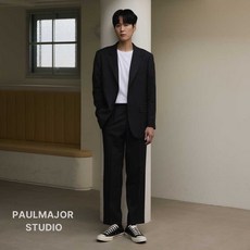 24FW 폴메이저 스튜디오 릴렉스 베이직 블레이저 셋업 수트 [그레이]