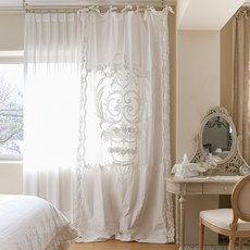  메종드파리 자수커튼 프렌치가든 아이보리 고급포인트 커튼 