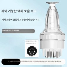 두피 마사지 롤러 액상 도포기 두피케어 도구 두피롤링기 정밀 조절 마사지기 관리 두피마사지 헤드스파 두피스케일링 두피토닉, 펄화이트 1-3ML 프리스포이드+클리닝 브러쉬
