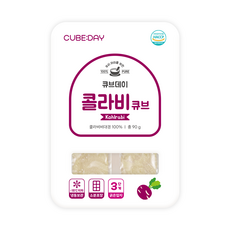 큐브데이 콜라비 큐브 3단계(후기 굵은입자 4~5mm) 다진 야채 채소 토핑 죽, 90g, 1개