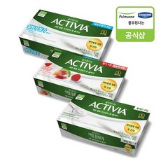 [G][풀무원다논] 액티비아 컵 48개 골라담기 (80gX8입X6) / 딸기복숭아 플레인 화이트 요거트, 2. 플레인 48, 80g
