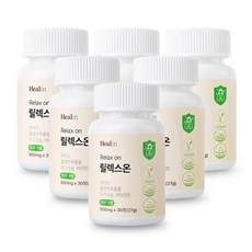 힐린 릴렉스온 스트레스 긴장완화 테아닌 홍경천 마그네슘 영양제, 30정, 6박스