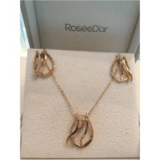 RoseeDor HY 14k PG 목걸이 귀걸이 세트 FNF2 A 0370 FEF2 A 0371 FN