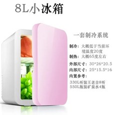 화장품냉장고 미니 냉장고 학생 기숙사 차갑고 따뜻한 상자 제작 화장품 자동차 가정 이중 용도 보존 110v, [05] AU, [02] US 8L Pink