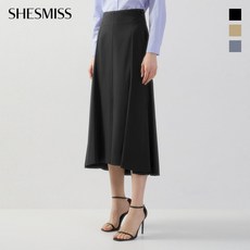 쉬즈미스 패널 플레어 미디 스커트_SWWSKO11030_DL
