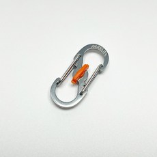 캠핑 마이크로락 백패킹 슬라이드락 초소형 미니 카라비너 S비너 마이크로락비너 잠금장치, 실버