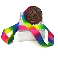 [현장오야지]무지개 양면 포장 리본 끈 38mm mshj3776ea