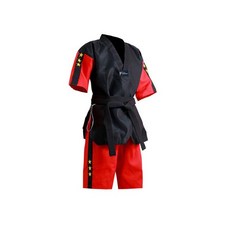 태권도 뱃지 레드 블랙 유니폼 TKD 긴 도복 밸런스 Wtf 정장, [05] MCM, [02] Short sleeve
