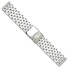Breitling Navitimer Style Solid Link Metal Watch Band - Silver/53153