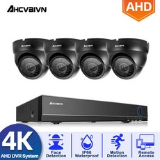 H.265 4K CCTV 시스템 8MP 실내 오디오 IP 카메라 8CH NVR 비디오 보안 카메라 시스템 모니터링 키트 2TB HDD 옵션, 없다, 유럽 연합 플러그, 8채널 DVR 카메라 4개, 1개