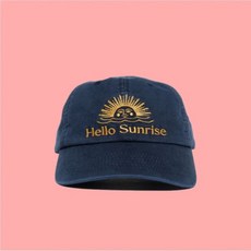 [100%정품] 헬로 선라이즈 워시드 OG 로고 모자 캡모자 볼캡 야구모자 네이비