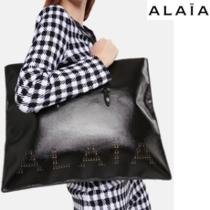 Alaia 알라이아 숄더백 쇼퍼백 보부상 여성 가죽 로고 가방 블랙 AA1S01547CA170