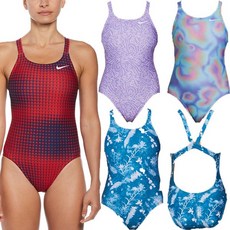 나이키스윔 NESSAD011 패턴 패스트백 여성 수영복