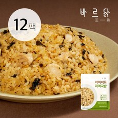 바르닭 닭가슴살 곤약볶음밥 아마씨드&미역국밥, 250g, 12팩