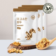 [산과들에] 23년산 햇 1/4태 호두 400g+400g+400g (총1.2kg), 3개, 1/4태호두400gx3봉, 400g