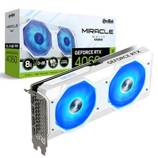 이엠텍 지포스 RTX 4060 MIRACLE WHITE D6 8GB LED, 4060MIRACLEWH