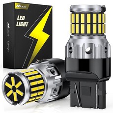 Nilight 7440 LED 전구 역방향 조명 플래시 브레이크 라이트 7441 7443 T20 992 W21W 6500k 제논 화이트 교체품 후미등 방향 지시등/주차 또는 주행등, White 7440