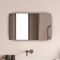 온미러 사각 거울 붙이는 노프레임 욕실거울 고정부착형 60cmX45cm