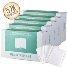 더페이스샵 fmgt 데일리 마일드 100% 코튼 화장솜 80매x5개, 1개