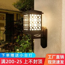 중국식 클래식 문 방수 별장 정원등 실외 베란다 통로 빅 입구, 1, 커피 골드 _ 9기와 LED 따뜻한