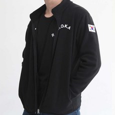 ROKA 방한 로카후리스 남녀공용 자수태극기 검정 곰신 폴라 자켓