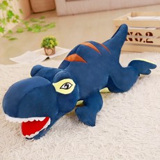 대형 티라노사우르 렉스 인형 누워있는 티라노 쿠션 방꾸미기 178975, 블루 blue