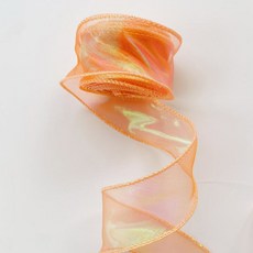 무지개 빛깔의 피쉬테일 원사 리본 꽃 부케 포장 오간자 유선 크리스마스 웨딩 장식 선물 10 야드, [02] 02, 2