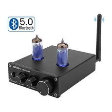 6K4 진공관 앰프 프리 블루투스 5.0 톤 조정 사운드, 상세참조_Black-EU Plug 220v