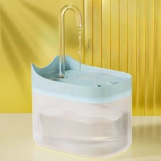 자동 식수대 반려동물 강아지 물 디스펜서 순환 물그릇, 1개, 민트- 1.7L 필터솜 포함