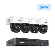 현관문 cctv 설치 스마트폰 실시간 무선 카메라 홈캠 H.view 8Ch 4K 5MP 8MP CCTV 시스템 Ptz 홈 비디오 감시 키트 야외 Ip 휴머노이드 감지, 없음_5MP 4PCS Cameras, 1개