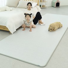 제로벨 말랑 PVC 놀이방매트 복도형 울트라특대형 110x400cm 15T 아이방 거실 층간소음매트, 말랑 울스트라이프_그레이