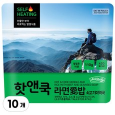 이지밥 핫앤쿡 라면애밥 쇠고기미역국, 110g, 10개