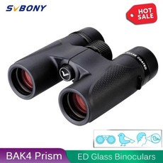 고배율망원경 콘서트망원경 쌍안경 SVBONY-망원경 SV202 8x32 ED 쌍안경 전문 강력한 Bak4 IPX7 방수 캠핑 장비 조류 관찰