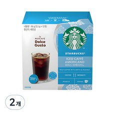 스타벅스 아이스 아메리카노 by 네스카페 돌체구스토 캡슐커피, 6g, 12개입, 2개