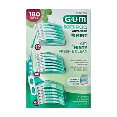 GUM SOFT PICKS MINT 180 PICKS, 1개
