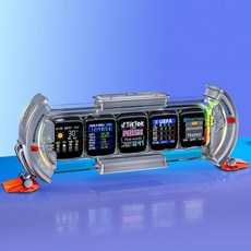 디붐 타임즈 게이트 실버 WiFi 아트 디스플레이 IPS 스크린 LED 디지털시계 조명 앱 제어 기능이 있는 장식