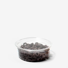 더팩 DC8S 일회용 투명 과일컵 과일용기 원형샐러드용기(플랫뚜껑) 100개 500개, 1세트