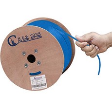 CAT6A Plenum (CMP) 1000ft Bulk Ethernet Cable | Certified 100% Pure Solid Bare Copper | 750MHz 23AWG UTP | Blue White Green & Yellow | Fluke Test, 1개