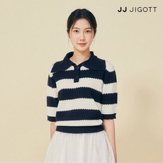 JJ지고트 배색 와이드 칼라 풀오버 니트 GP5P1POT31