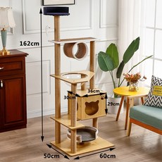 원목 캣타워 10종 투명 해먹 우주선 캡슐 DIY 운동기구 캣폴 3단 4단 숨숨집 하우스, 1개, A02T