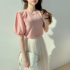 러블리아미에 / 아미에 /퍼프 무지 벌룬 소매 반팔 티셔츠 리뷰후기