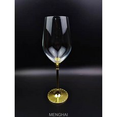 MENGHIA금속 발 교환 컵 머리 싱글 링 와인 컵 크리스탈 유리 샴페인 컵 브랜디 컵 양주 아연 합금 전기 도금DS146, 붉은 술잔 트럼펫, 1개