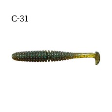 잇세이 루어웜 캐러멜 쉐드 웜 소프트 베이트 2.6in 3.5in 4in, 6개, C-31