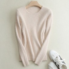 슈퍼 따뜻한 100% 밍크 캐시미어 스웨터와 pullovers 여성 겨울 높은 탄성 소프트 스웨터 o 목 여성 기본 p