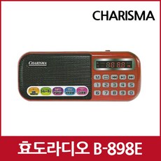 효도라디오 DM-365 B-898E 휴대용 mp3 FM 충전식 라디오, 빨강