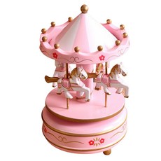 베이비베이커리 회전목마 오르골, 핑크, 1개