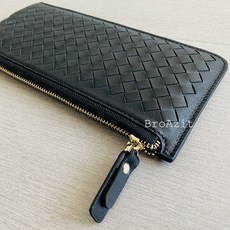 양가죽 위빙 슬림 장지갑